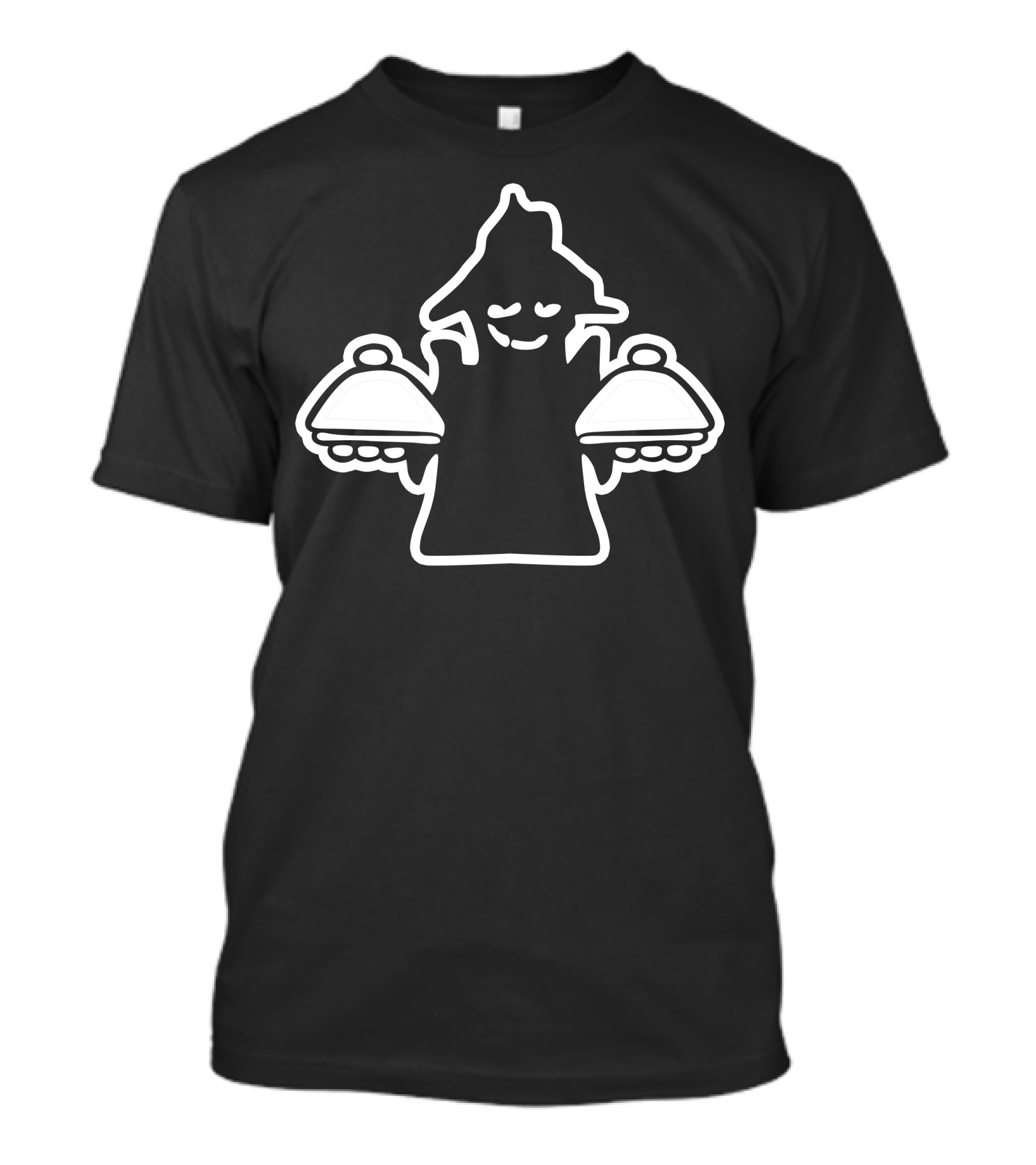 Tiswas Phantom Flan Flinger Holding Covered Trays Drawing T-Shirt