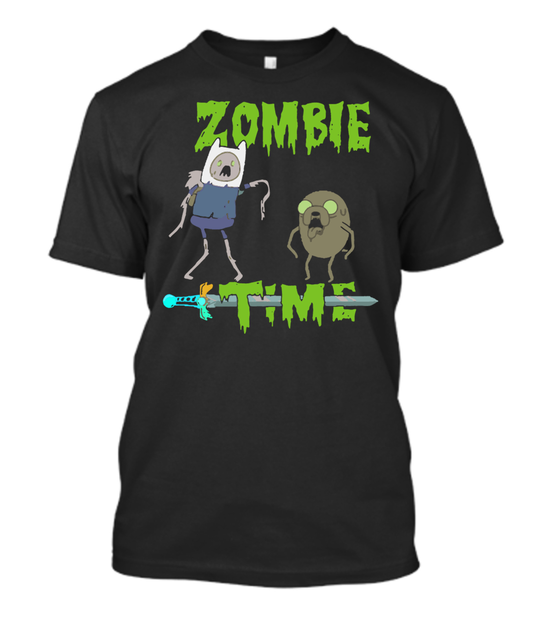 Zombie Time Adventure Parody With Sword Elements T-Shirt