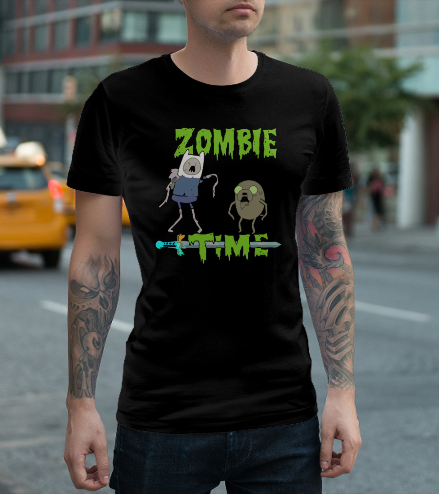 Zombie Time Adventure Parody With Sword Elements T-Shirt