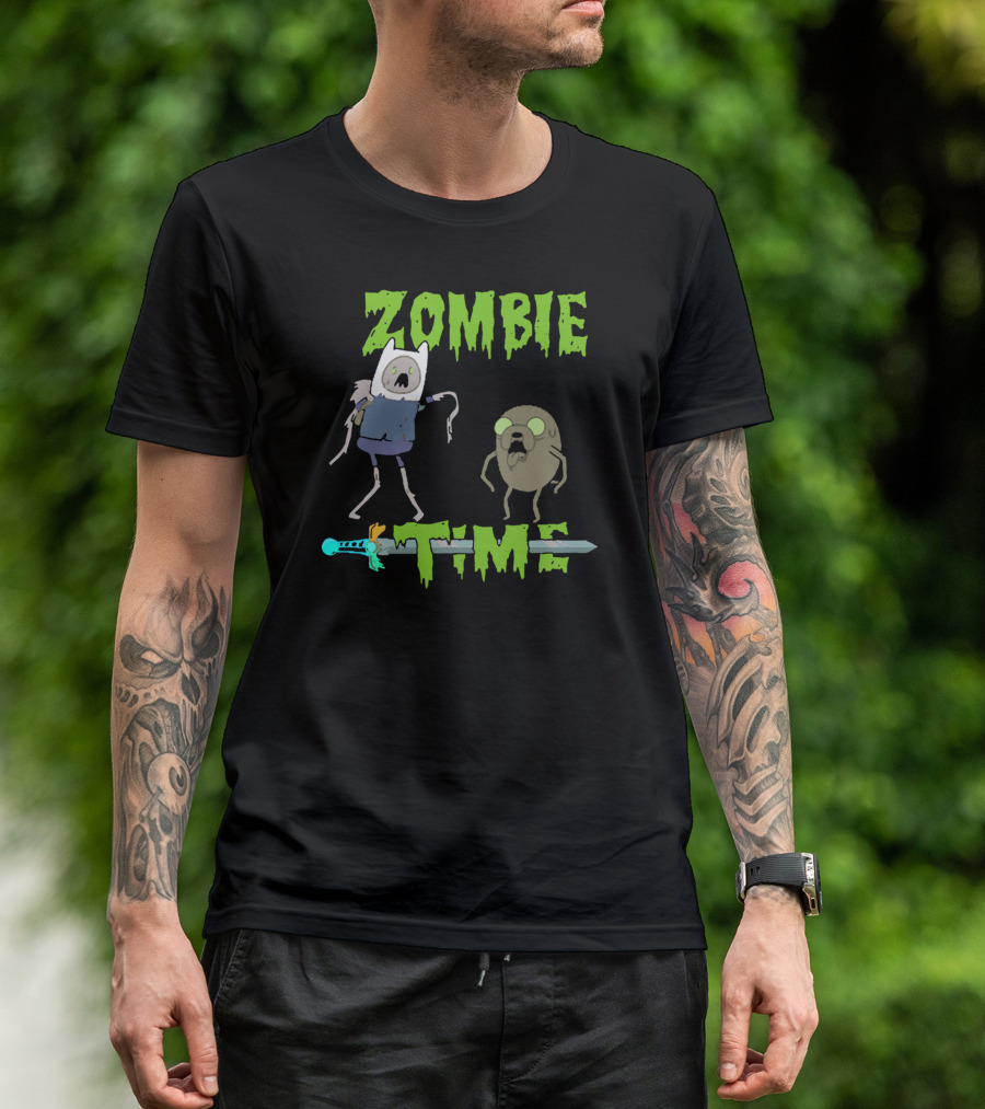Zombie Time Adventure Parody With Sword Elements T-Shirt