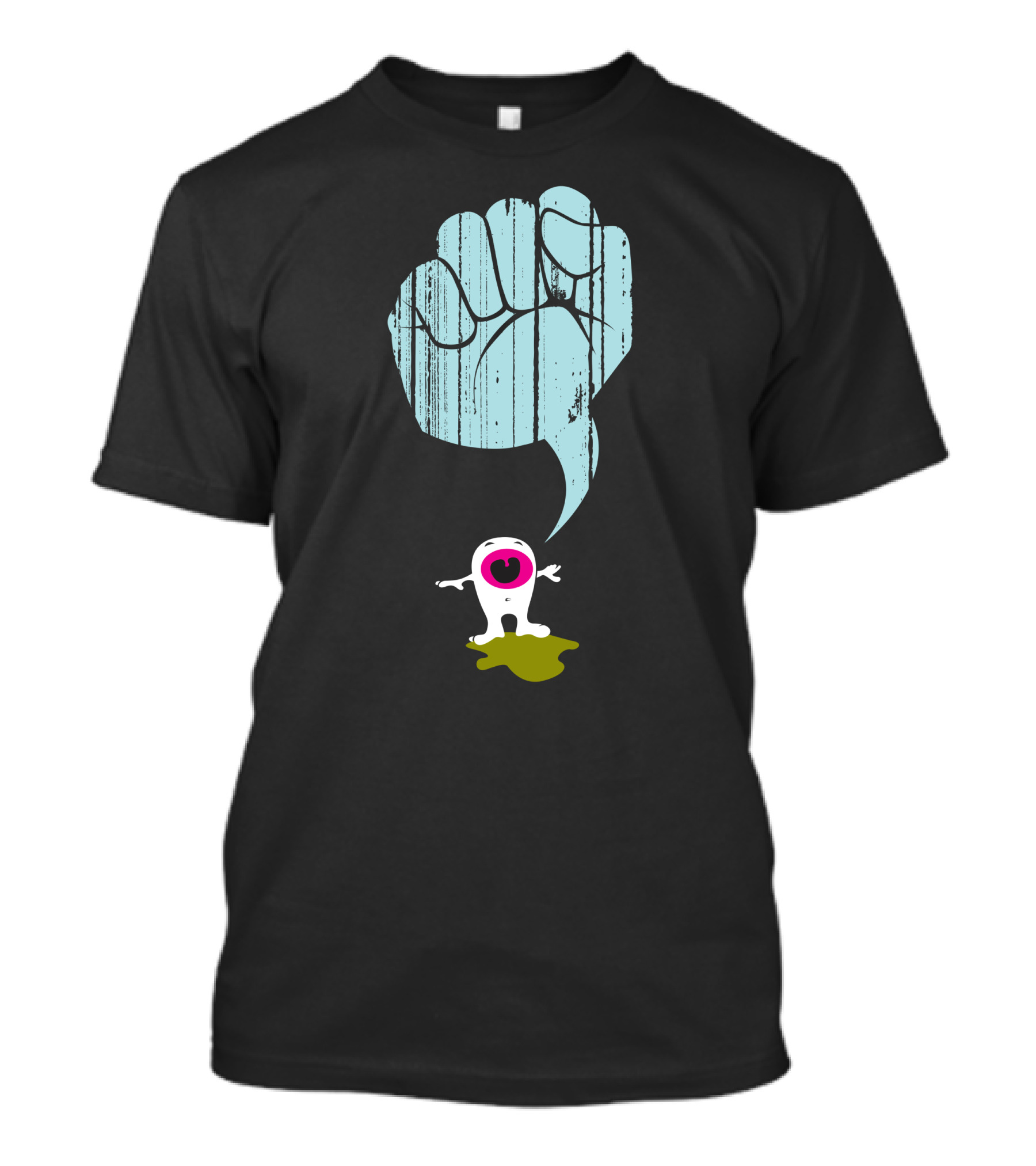 Big Ups Fist Speech Bubble Monster T-Shirt