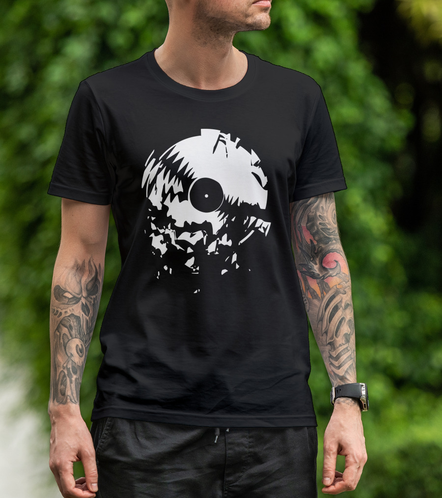 Broken Vinyl Record Fragmentation T-Shirt