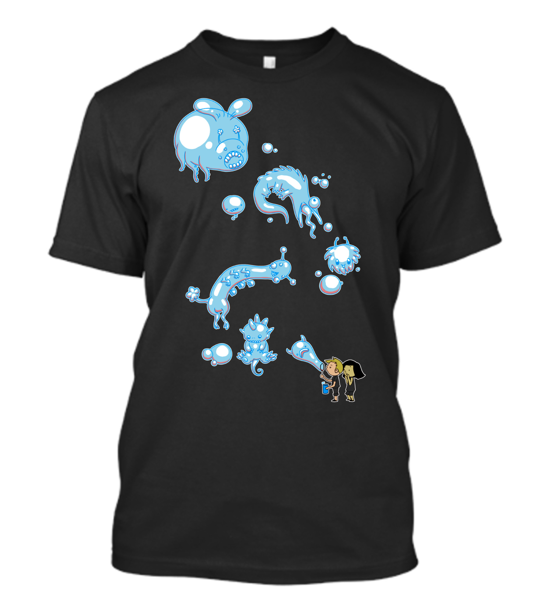Bubble Monster Imaginative Creatures And Bubble Blowing Kids T-Shirt