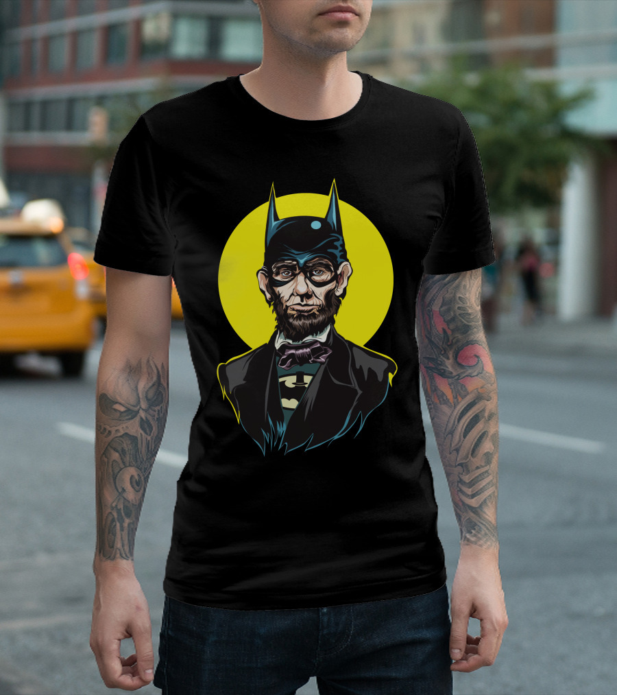 Abraham Lincoln Batman Mashup Caped Emancipator T-Shirt
