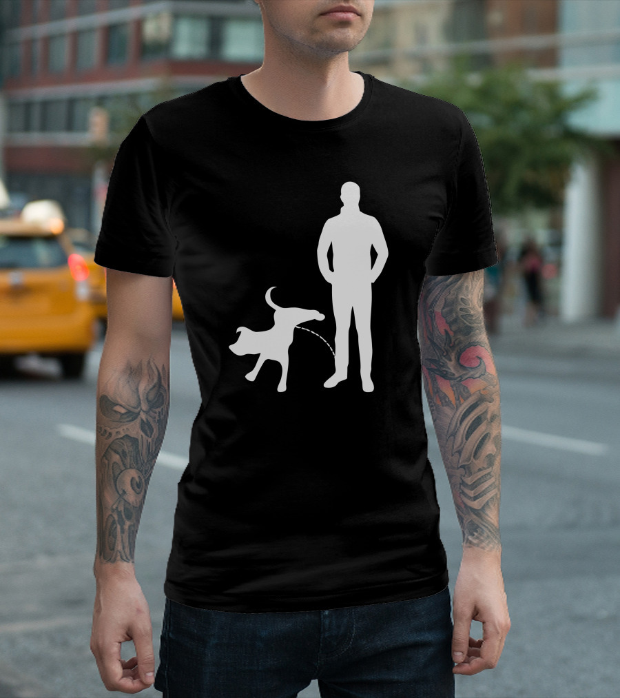 Dog Pees on Man T-Shirt