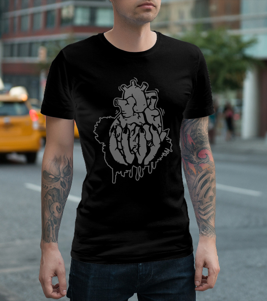 Hand Heart Vessel Burst Grasp T-Shirt