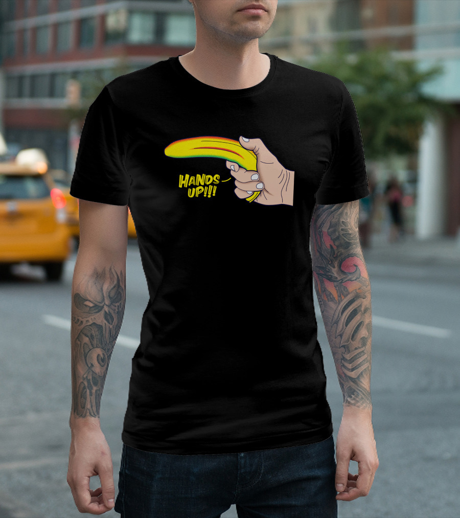 Hands Up Banana Comic T-Shirt