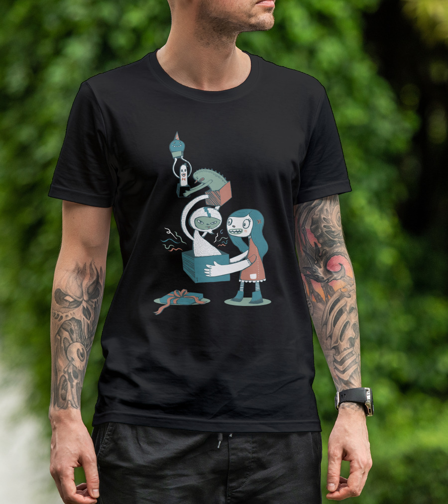 Surprise Unboxing With Spooky Characters T-Shirt