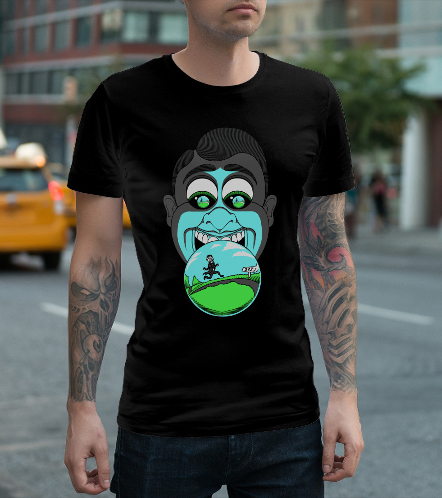 I See No Hand Surreal Face Landscape Illusion T-Shirt