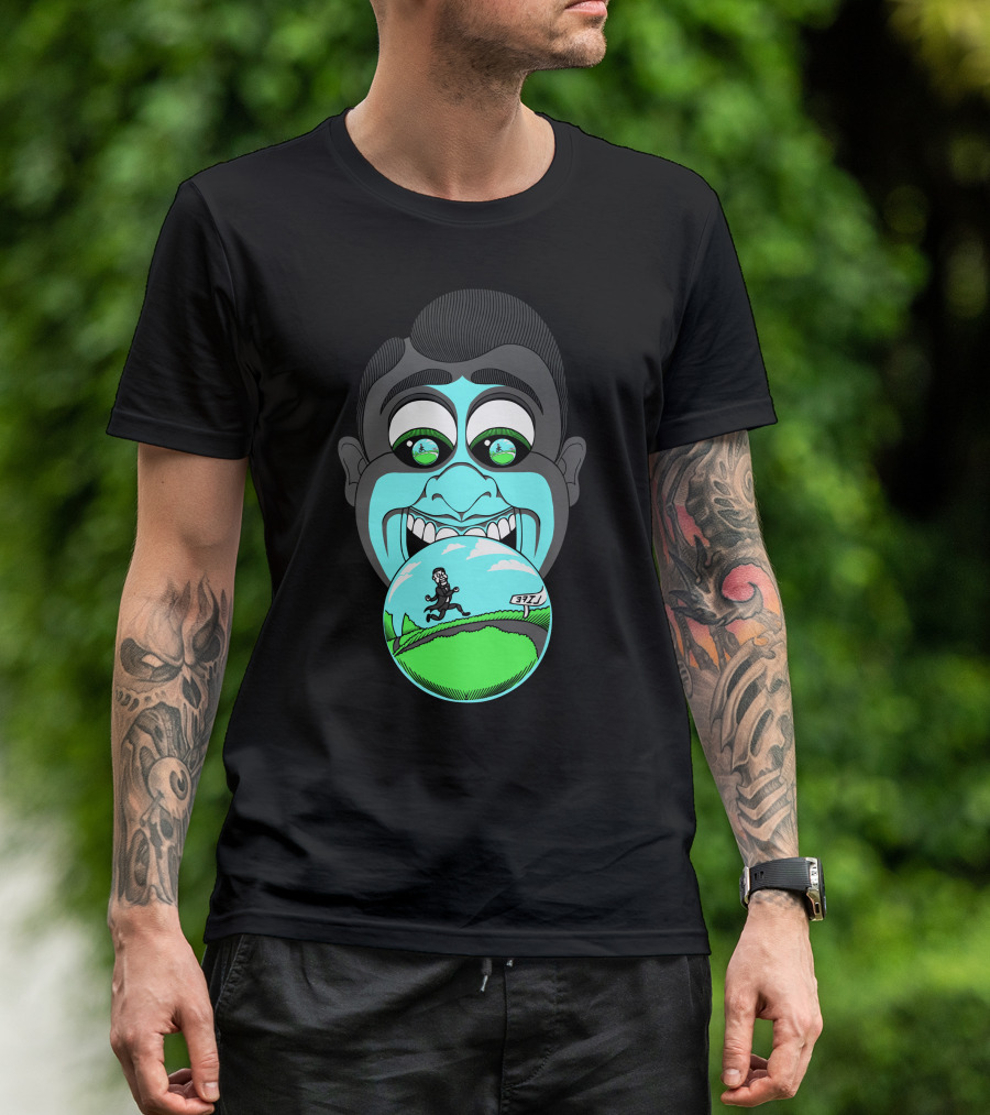 I See No Hand Surreal Face Landscape Illusion T-Shirt