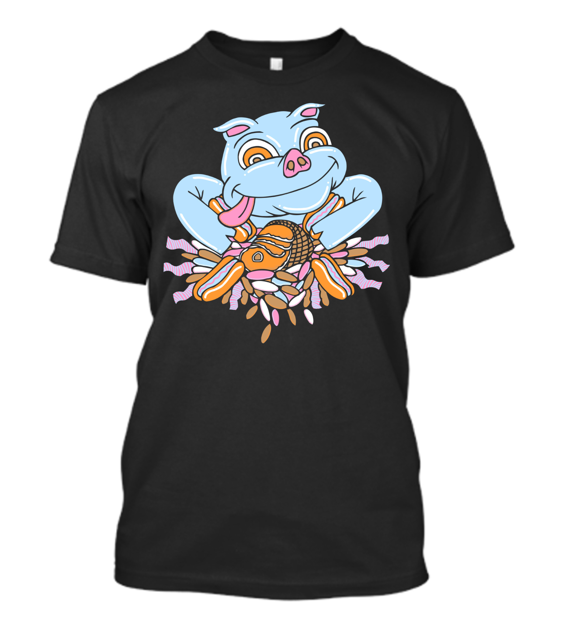 Meat Feast Pig Burger T-Shirt
