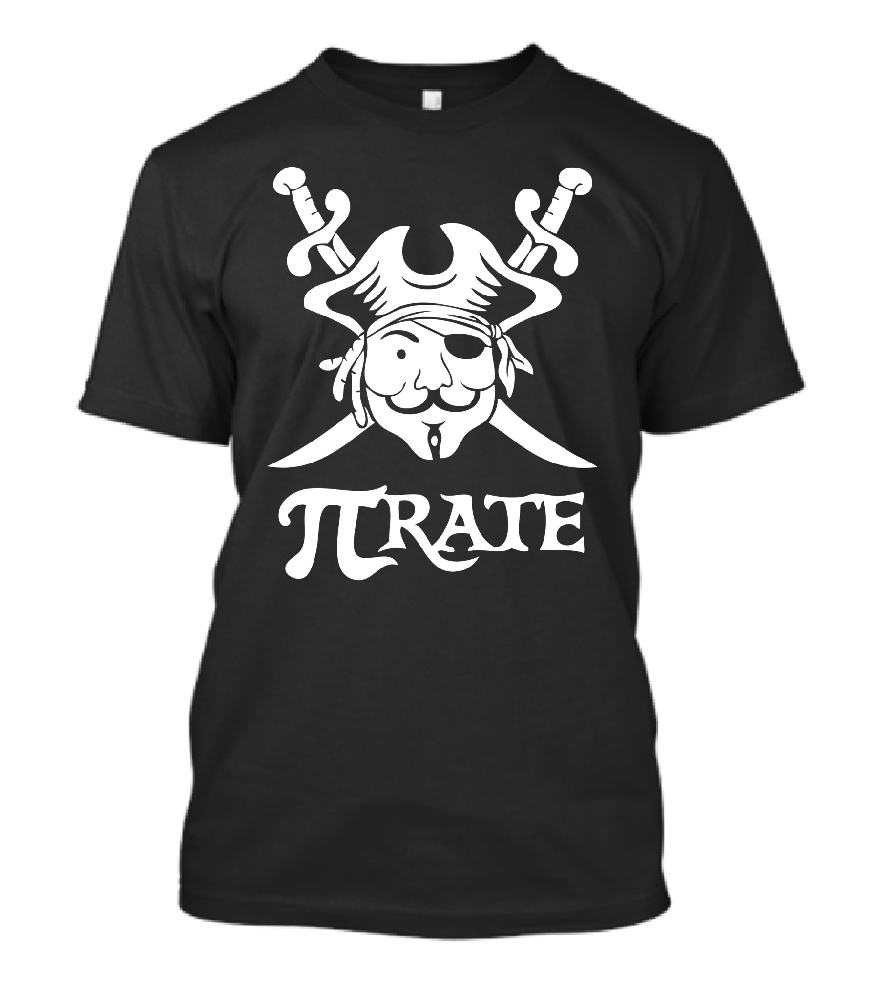 Pirate Pi Rate Skull And Crossed Swords T-Shirt