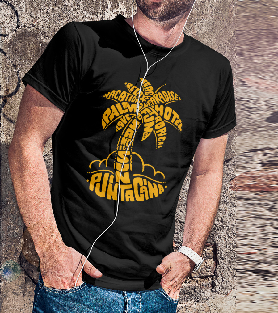Punta Cana Palm Tree Paradise Sun Sand Fun Tropical Vacation Beach Hotel Relax T-Shirt