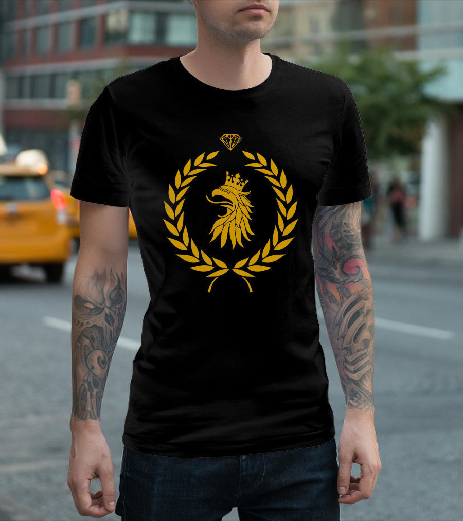 Scania Eagle Emblem with Laurel and Crown Diamond Accent T-Shirt