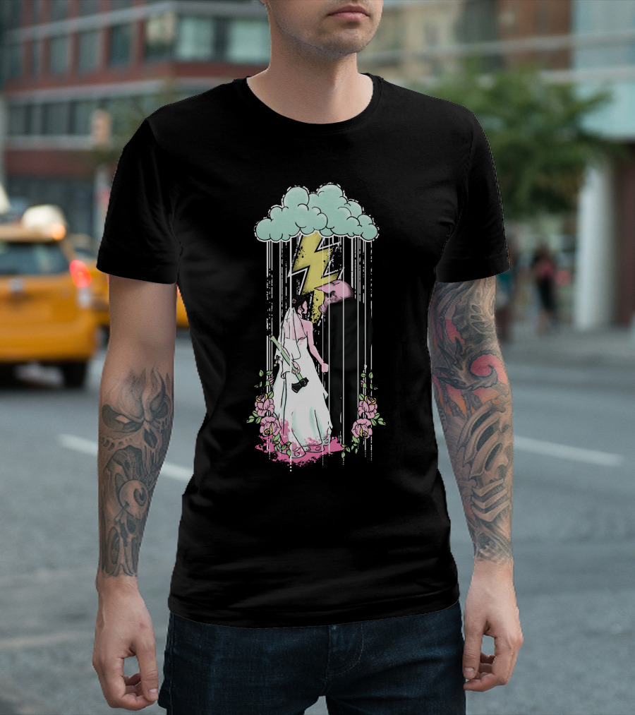 So I Married A Pig Under Stormy Clouds and Roses T-Shirt