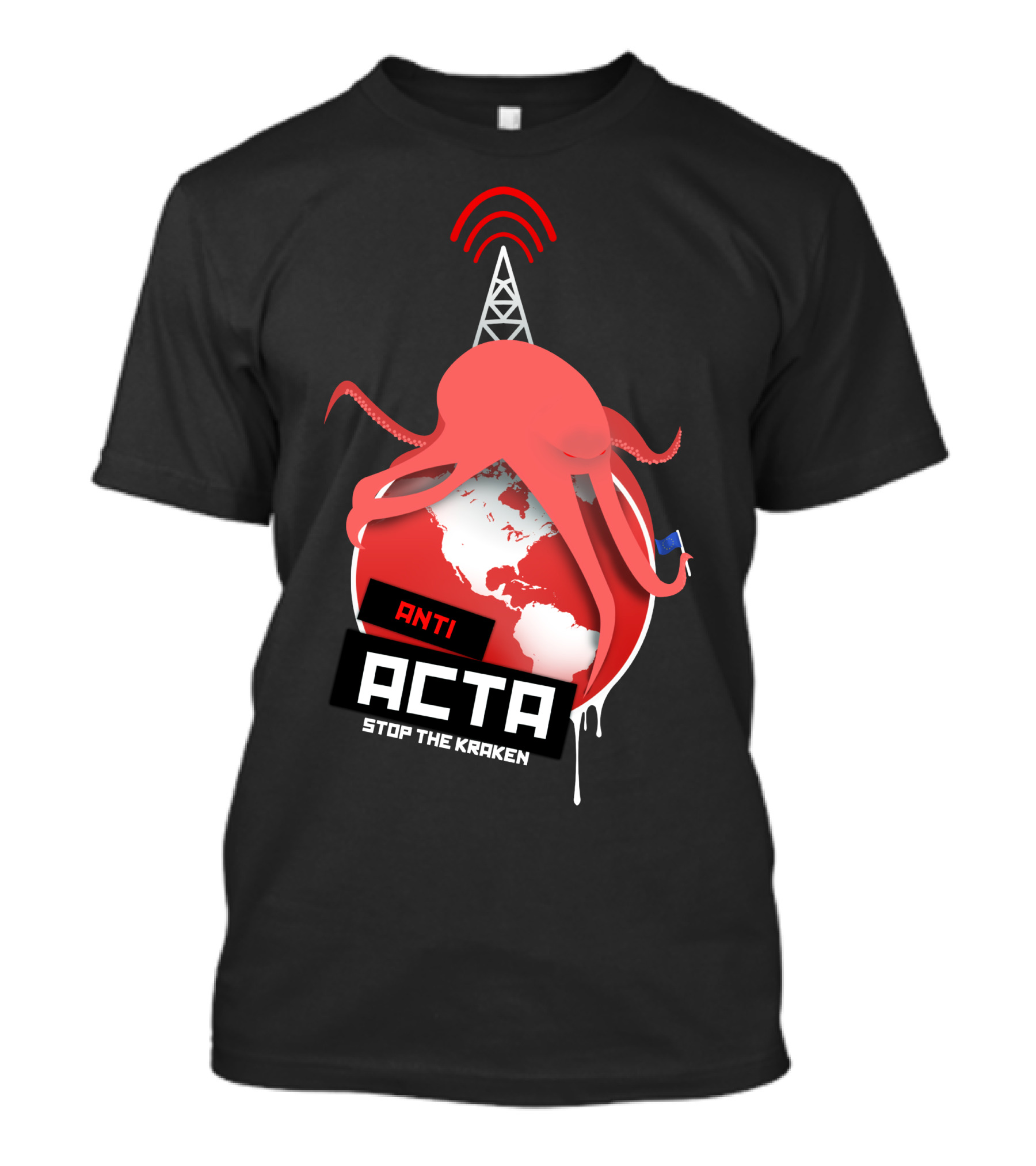 Anti ACTA Stop The Kraken T-Shirt