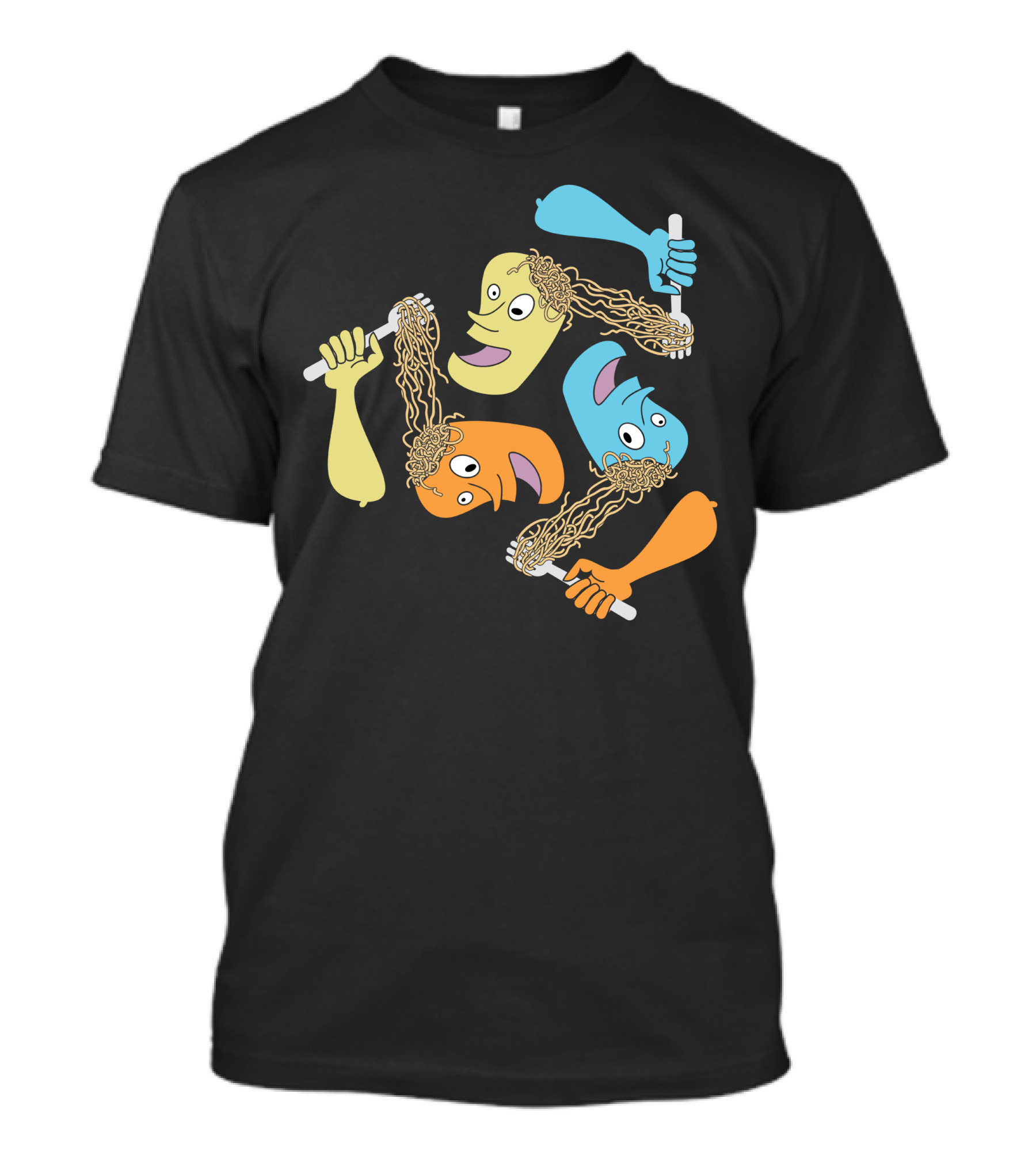 Talking Nonsense Colorful Faces With Noodles T-Shirt