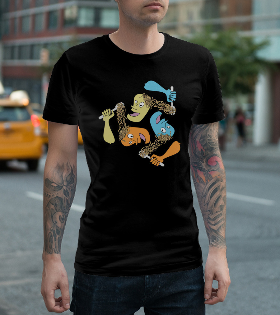 Talking Nonsense Colorful Faces With Noodles T-Shirt