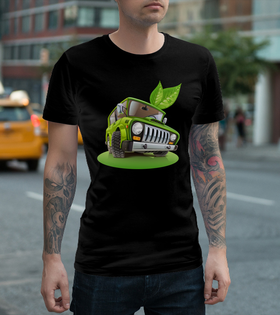 Travel Cars Green Eco-Friendly Adventure Jeep T-Shirt