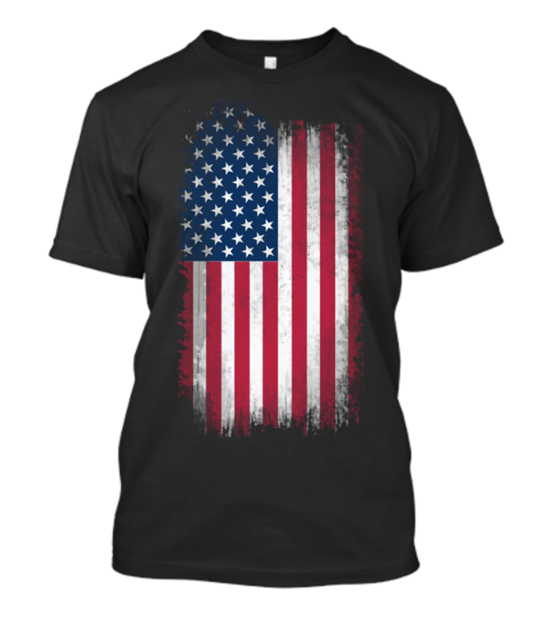 Us Flag Distressed Vintage Look T-Shirt
