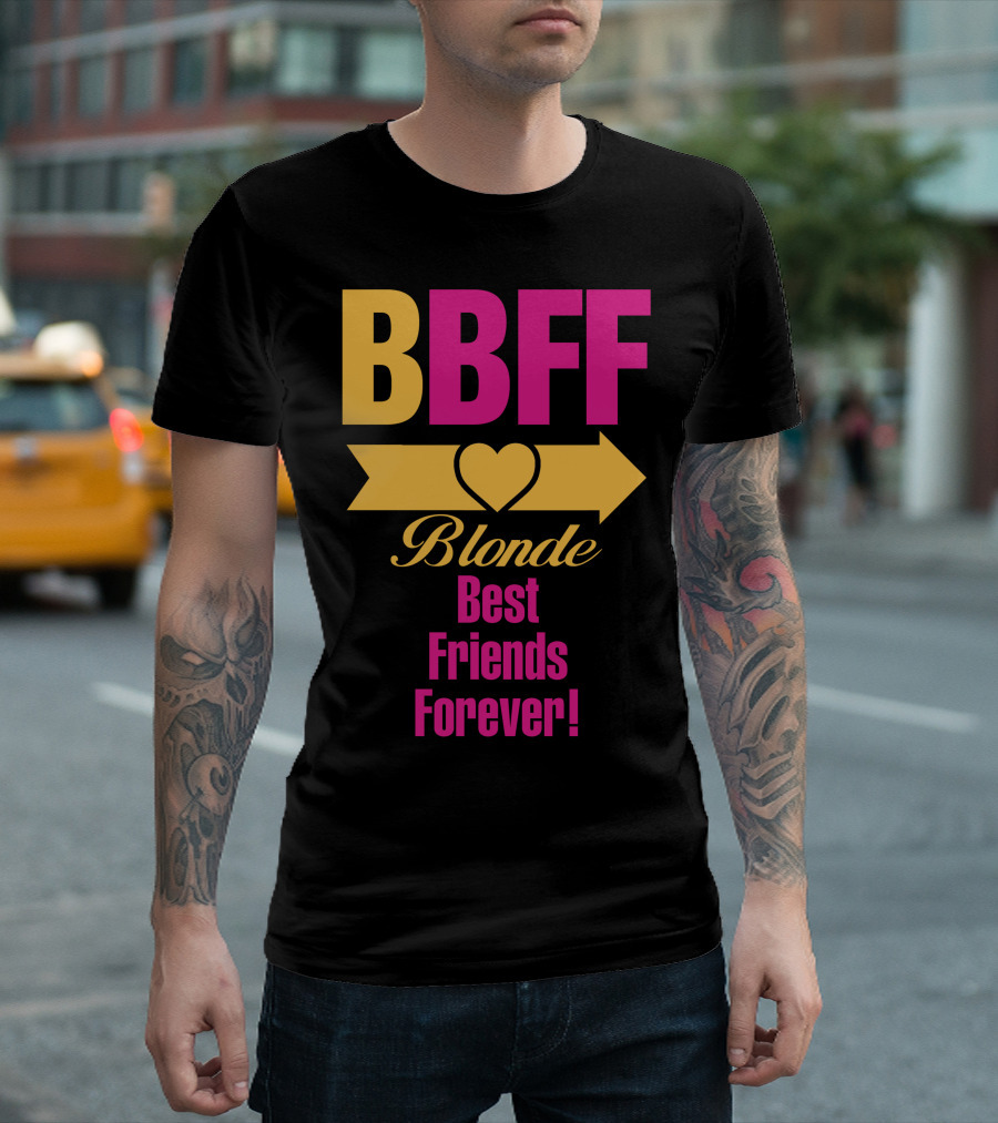 BBFF Blonde Heart Arrow Best Friends Forever T-Shirt