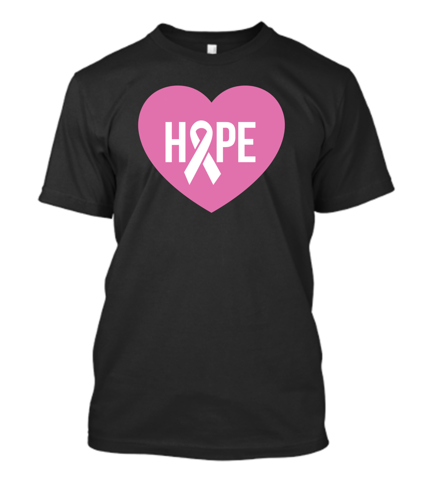 Hope Pink Heart Breast Cancer Awareness T-Shirt
