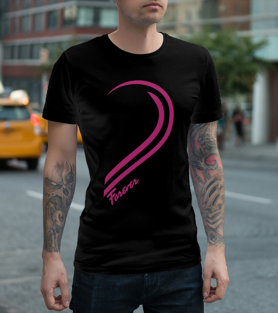 Forever Love Her Pink Stylized Number Two T-Shirt
