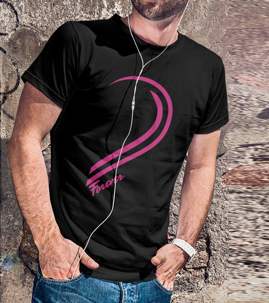 Forever Love Her Pink Stylized Number Two T-Shirt