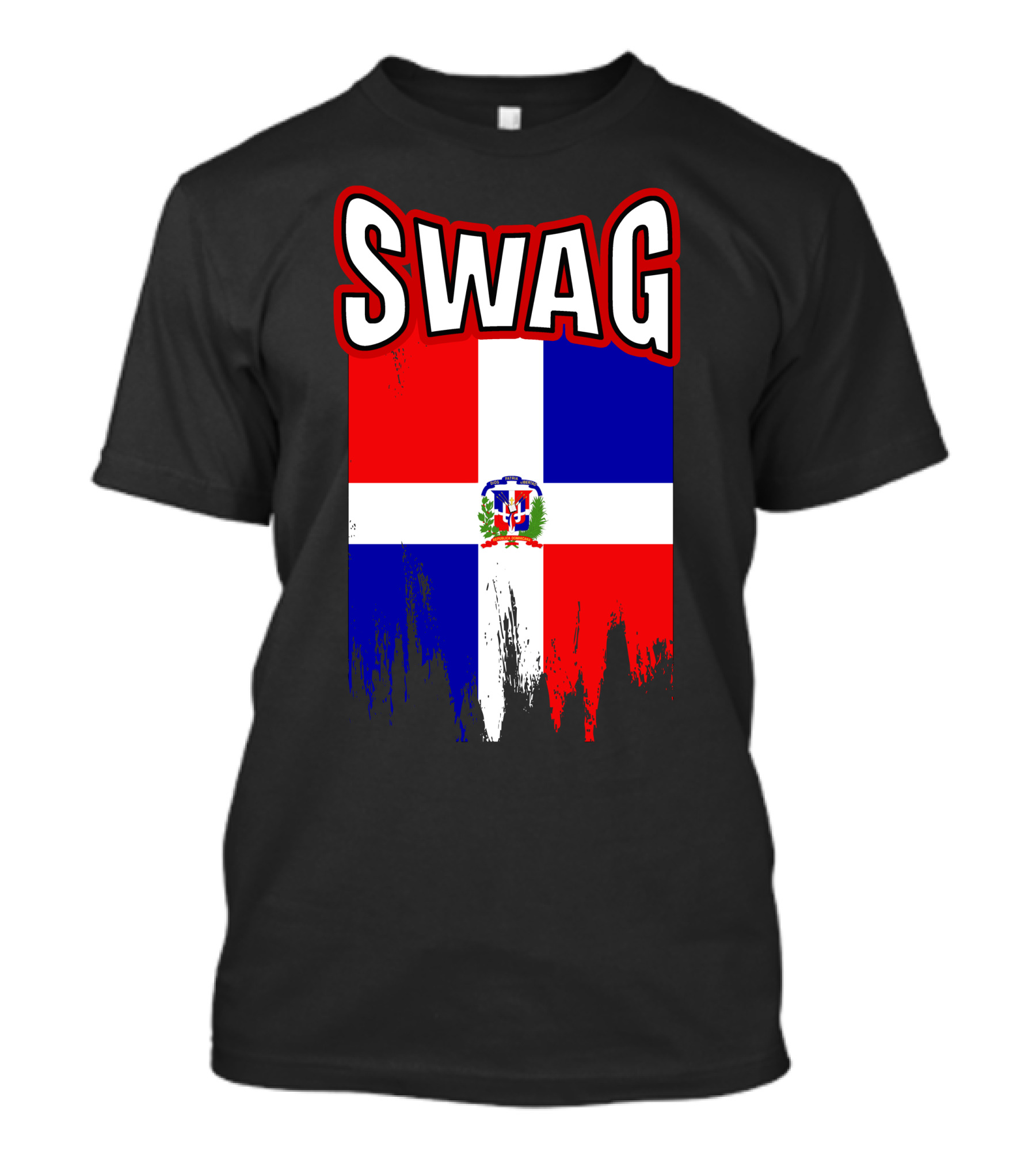 SWAG Dominican Republic Flag Print T-Shirt