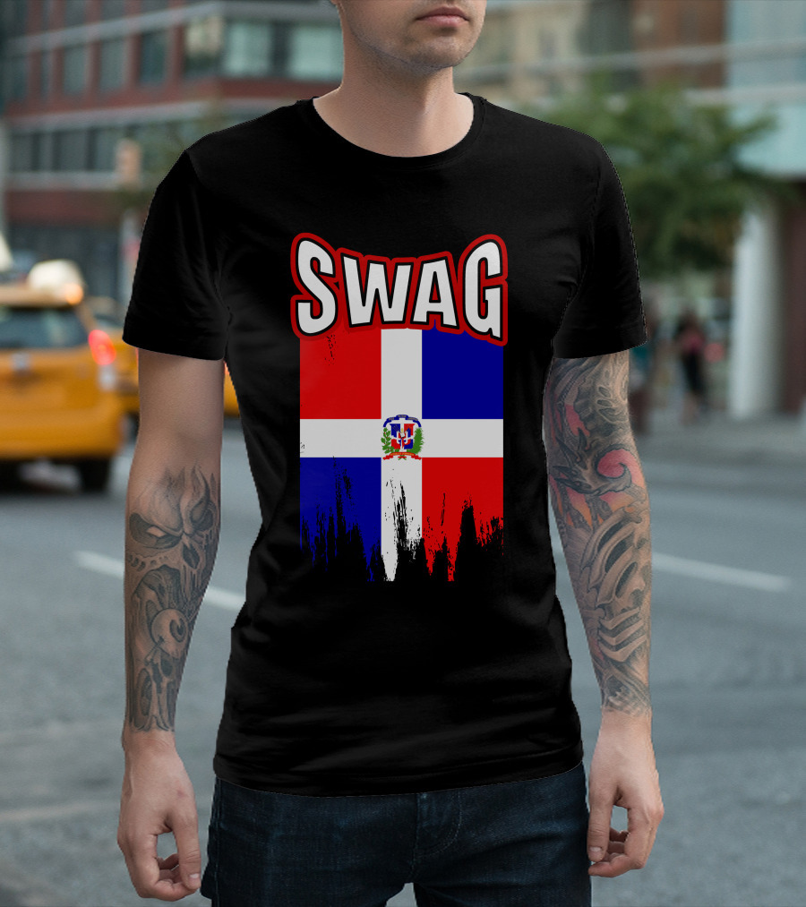 SWAG Dominican Republic Flag Print T-Shirt