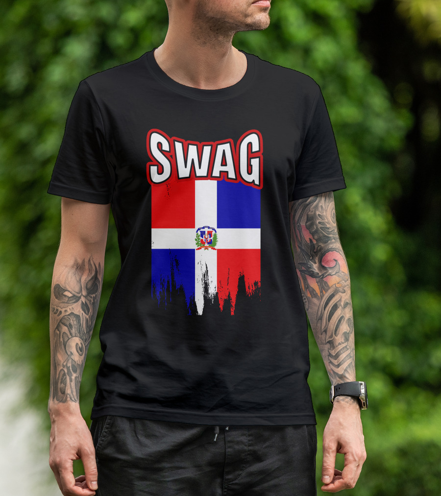 SWAG Dominican Republic Flag Print T-Shirt
