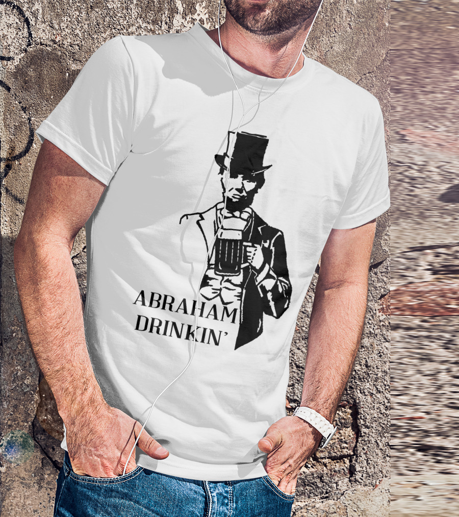 Abraham Drinkin' Top Hat Beer Mug President T-Shirt