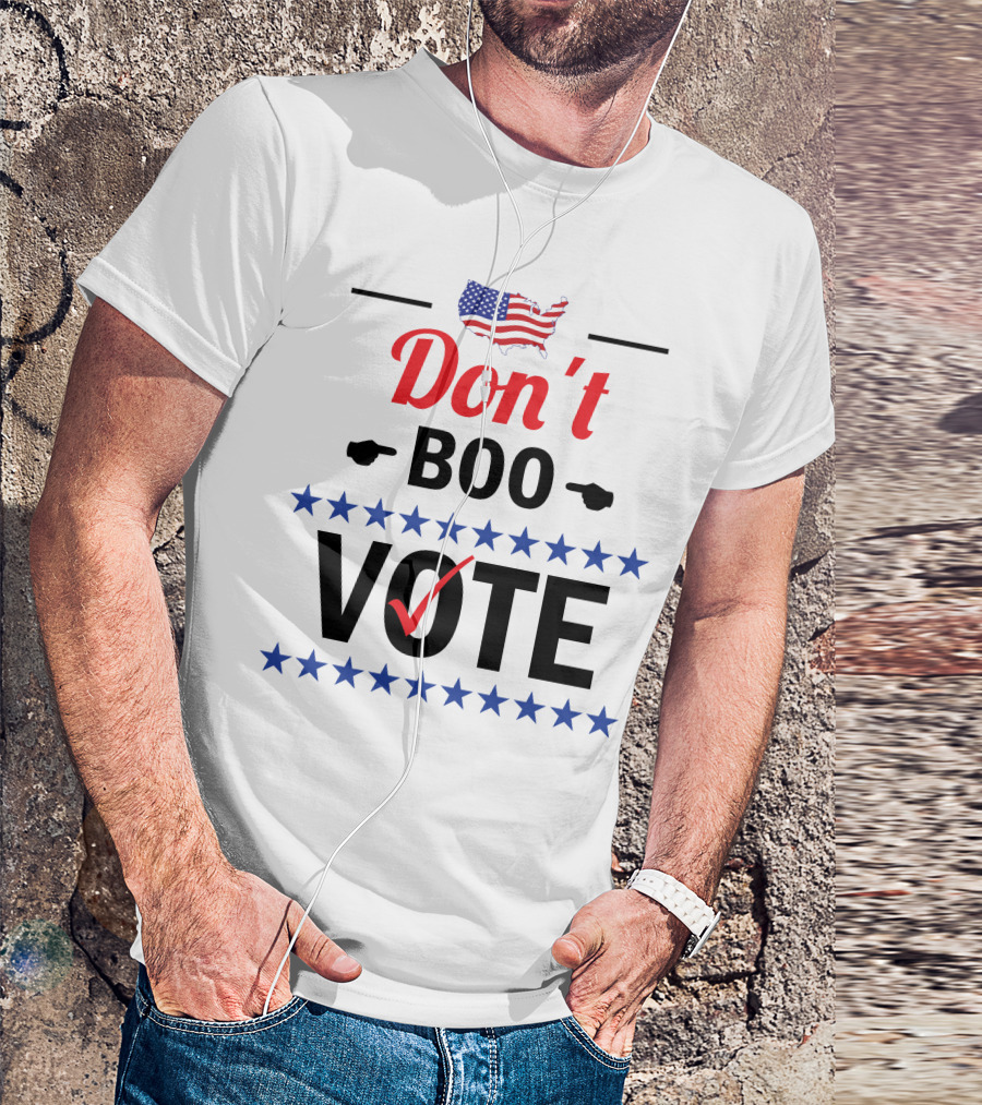 Don't Boo Vote USA Map Stars And Checkmark T-Shirt