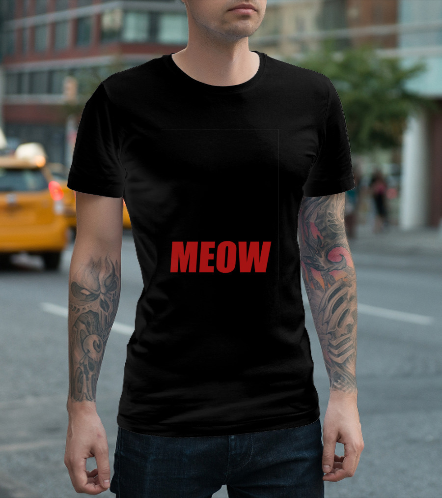 Funny Cat Face Meow T-Shirt