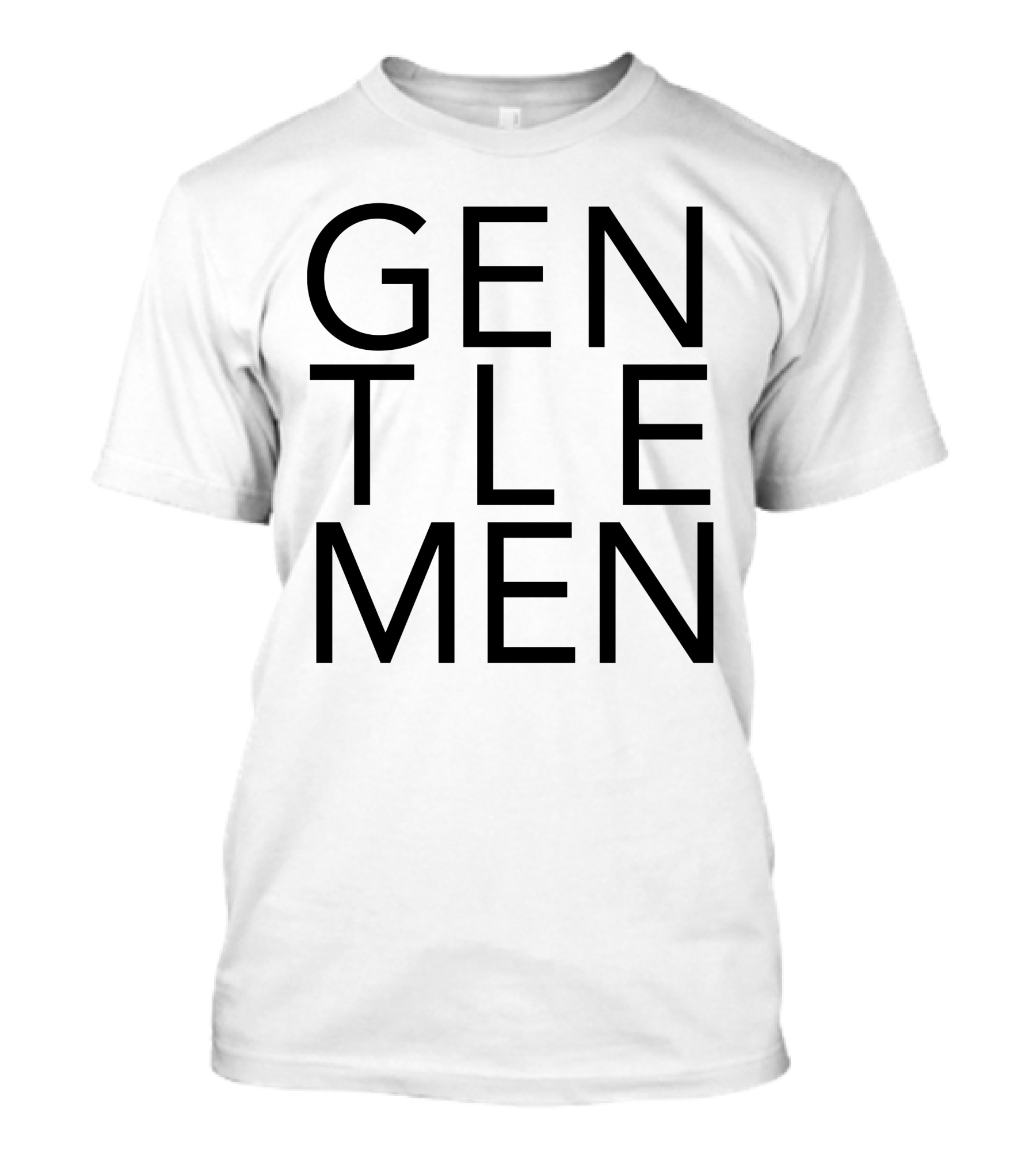 GENTLEMEN Text Block Vertical Alignment T-Shirt