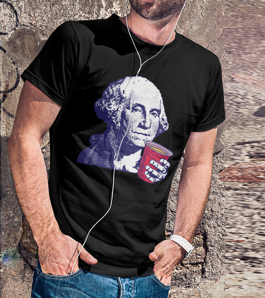 George Washington Red Cup Party 4th Of July T-Shirt