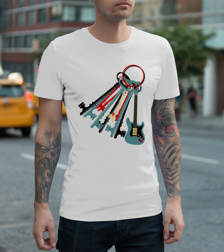 Keys and Electric Guitar Fusion T-Shirt