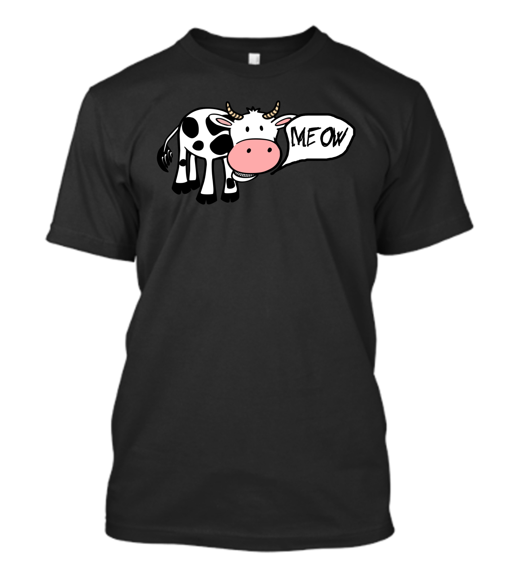 Identity Crisis Cow Saying Meow T-Shirt
