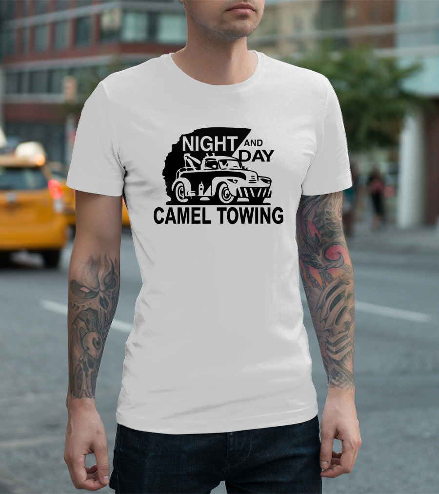 Night And Day Camel Towing Truck T-Shirt