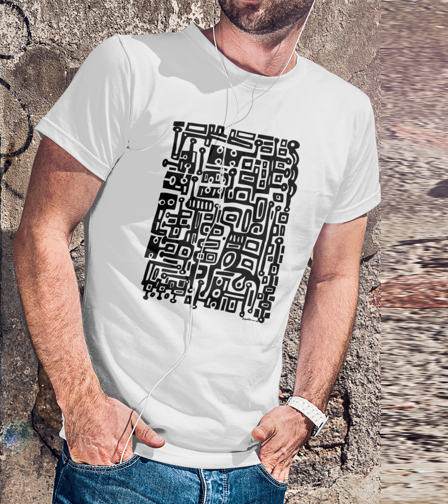 Primitive Doodle Abstract Geometric T-Shirt