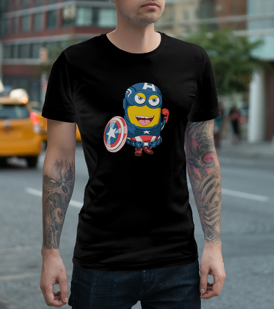 Mini Steverog Captain America Minion Mashup T-Shirt