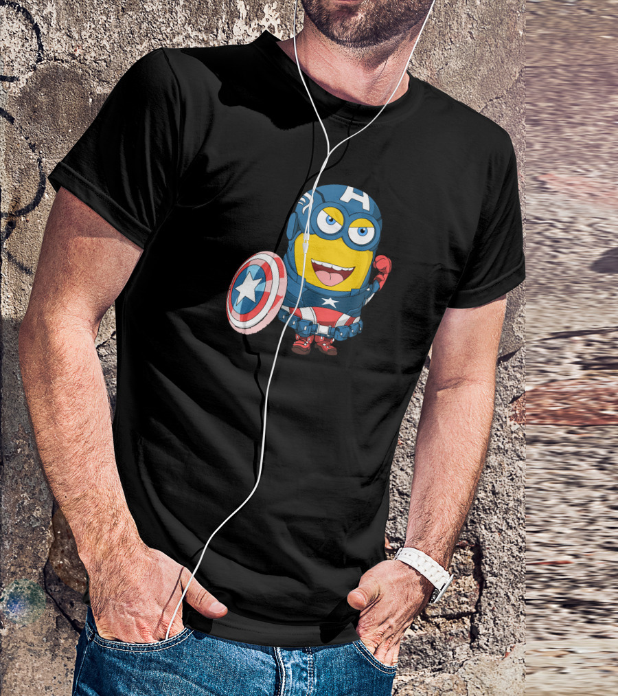 Mini Steverog Captain America Minion Mashup T-Shirt
