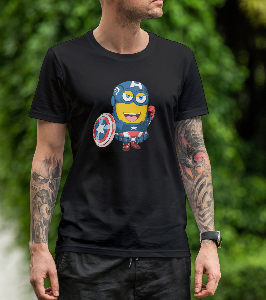 Mini Steverog Captain America Minion Mashup T-Shirt