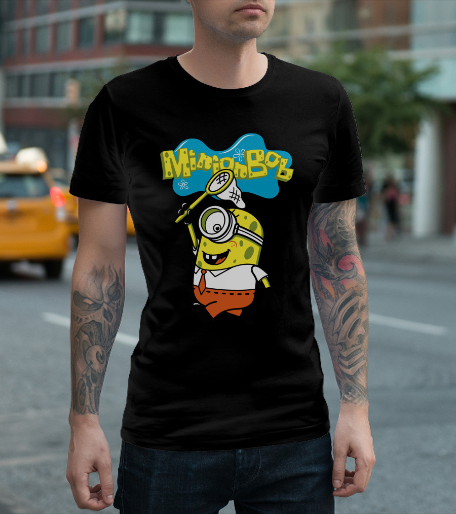 Minion Bob Sponge Outfit with Net and Goggles T-Shirt