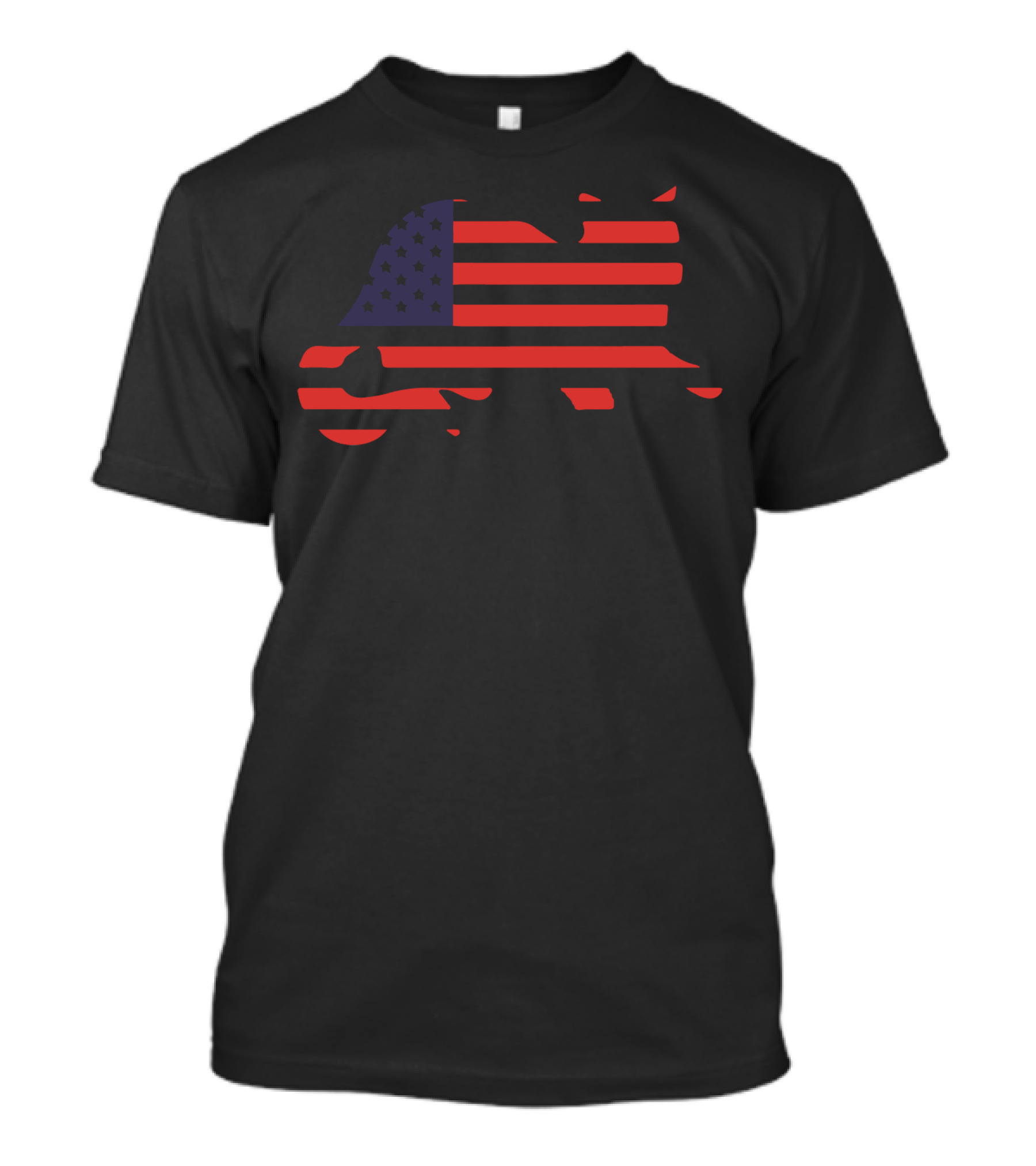 Proud To Be Ameowican Cat With American Flag Stripes T-Shirt