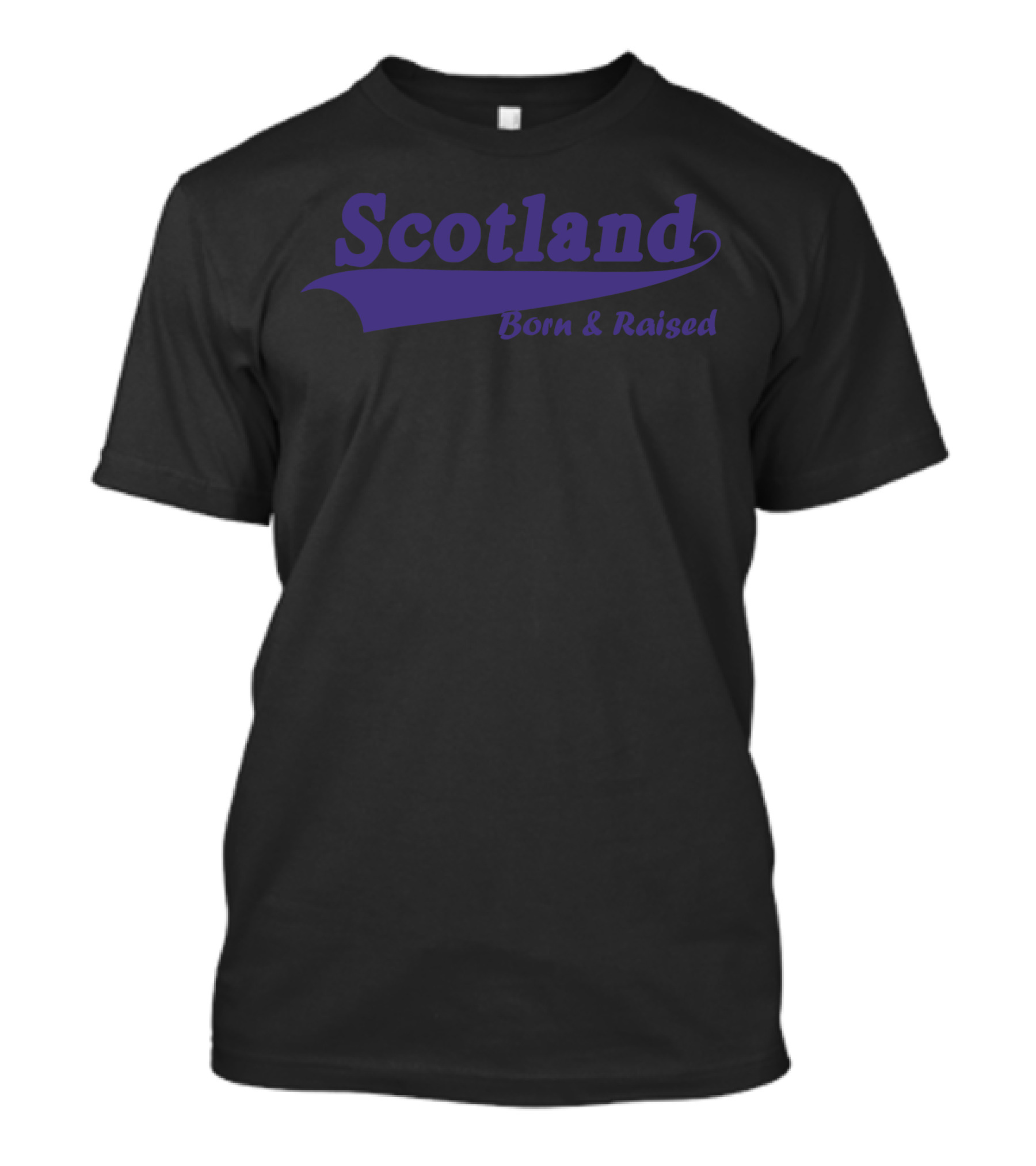 Scotland Born And Raised White Navy International Country T-Shirt