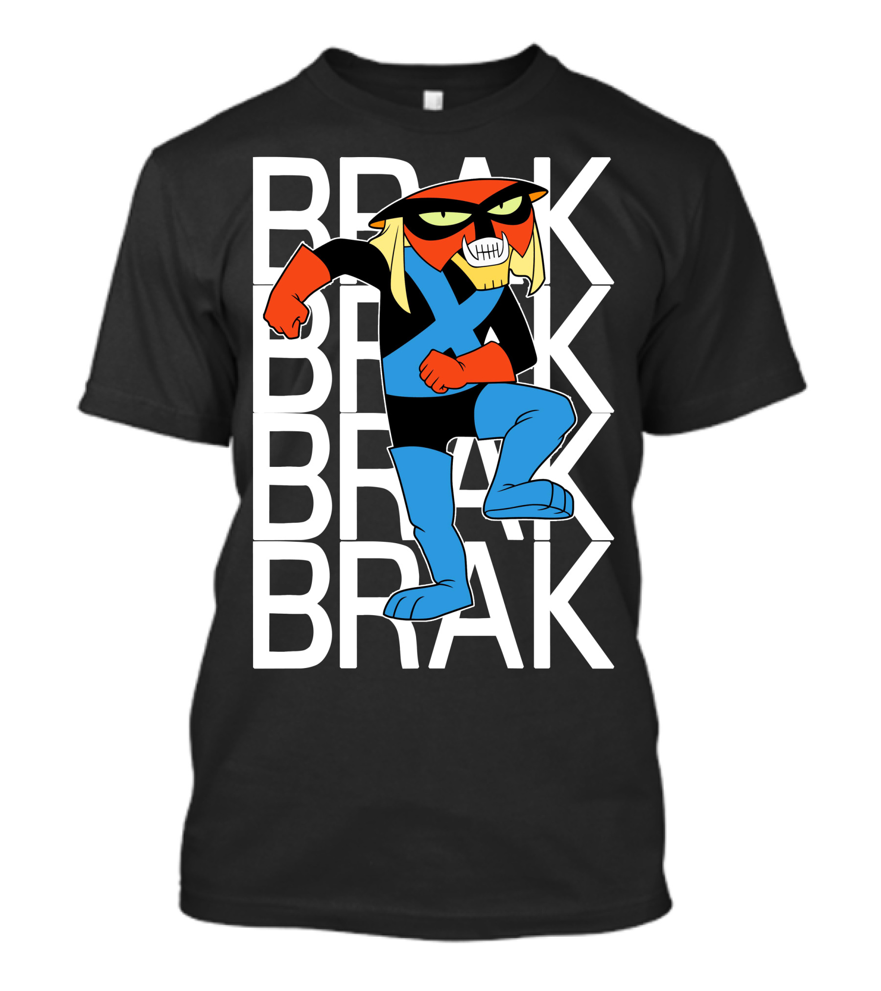 Brak Space Ghost Cartoon Alien Space Pirate Brak Character Repeated T-Shirt