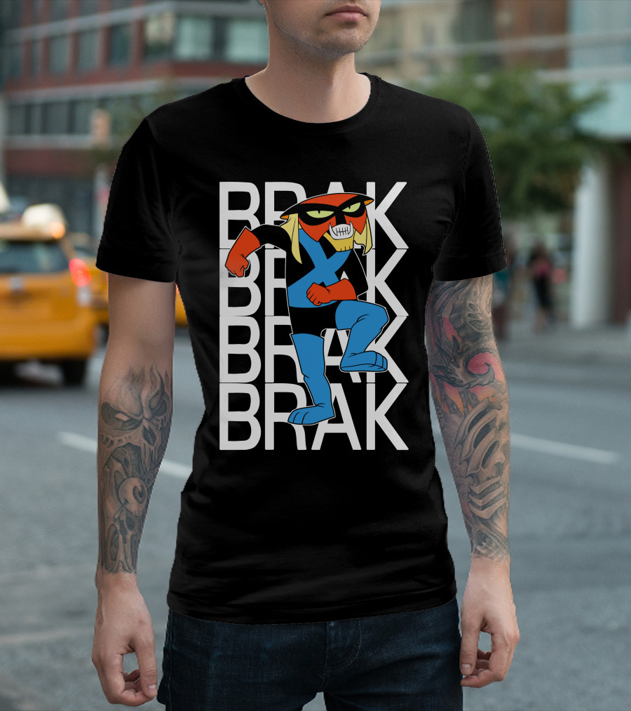 Brak Space Ghost Cartoon Alien Space Pirate Brak Character Repeated T-Shirt