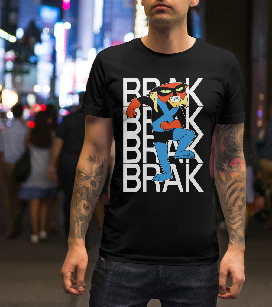 Brak Space Ghost Cartoon Alien Space Pirate Brak Character Repeated T-Shirt