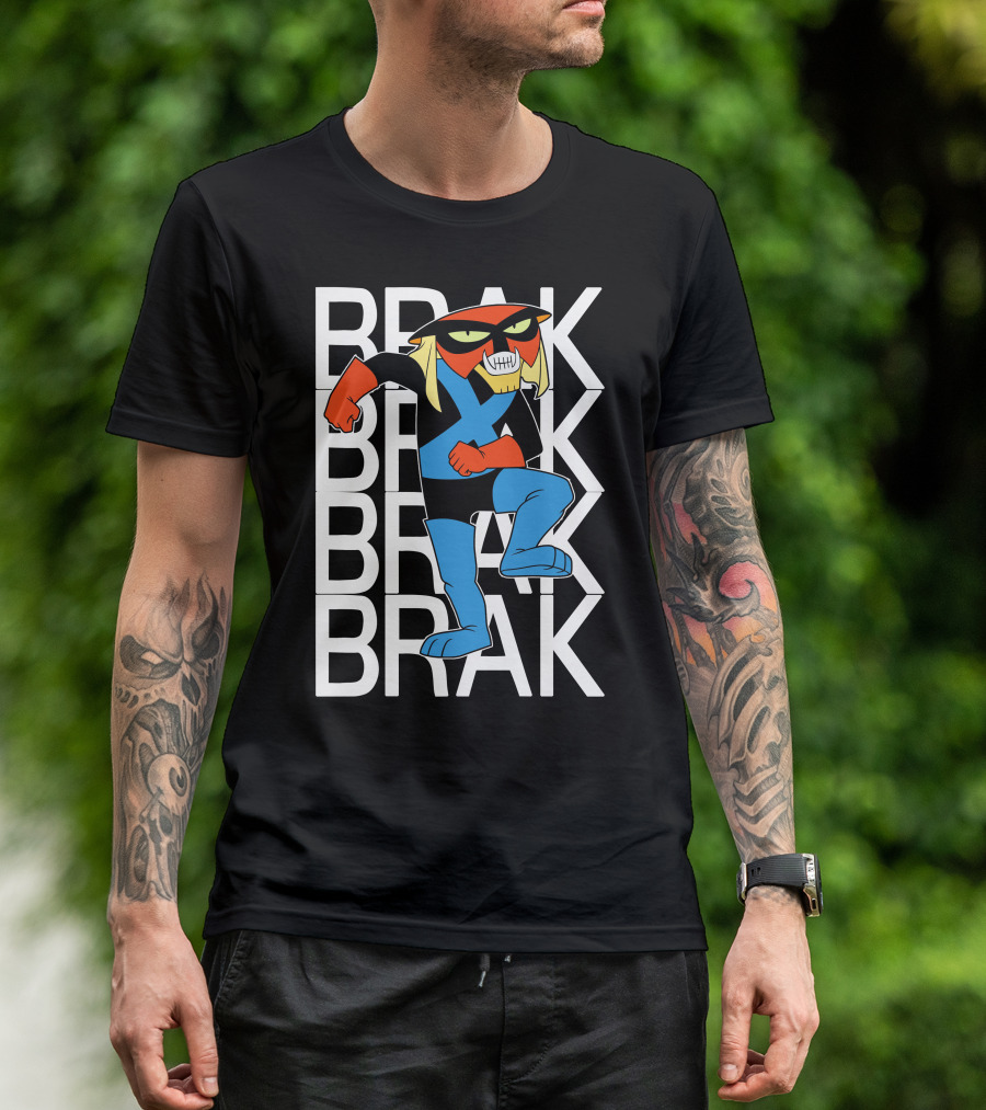 Brak Space Ghost Cartoon Alien Space Pirate Brak Character Repeated T-Shirt